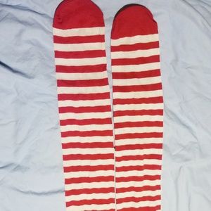 Knee high nylon & cotton socks